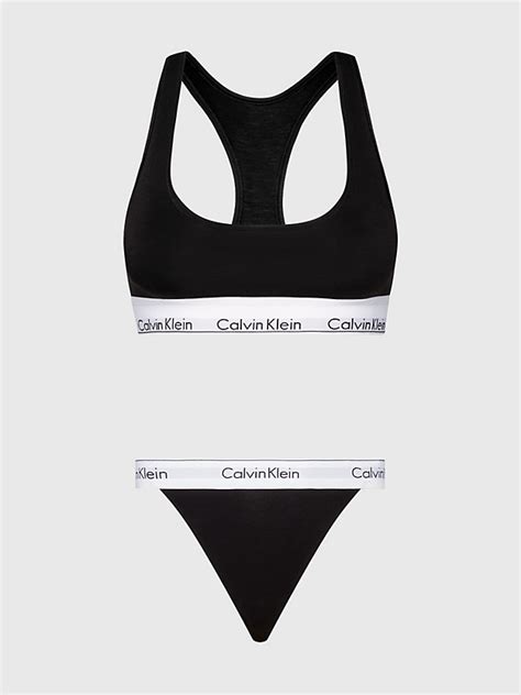 calvin klein bra and thong set cheap